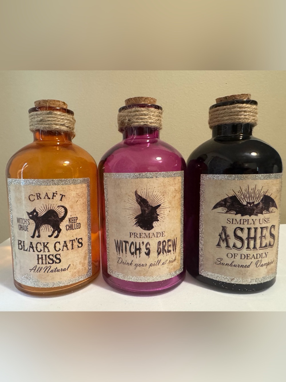 CVS Pharmacy, Inc. Set Of 3 Halloween Decor Potion Bottles